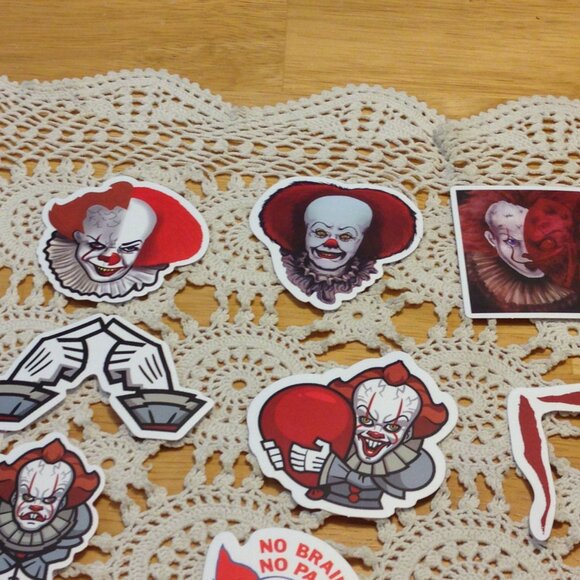 Scary Clowns IT Stickers for computers, laptops, lockers, crafts, scrapbooks - Picture 3 of 5